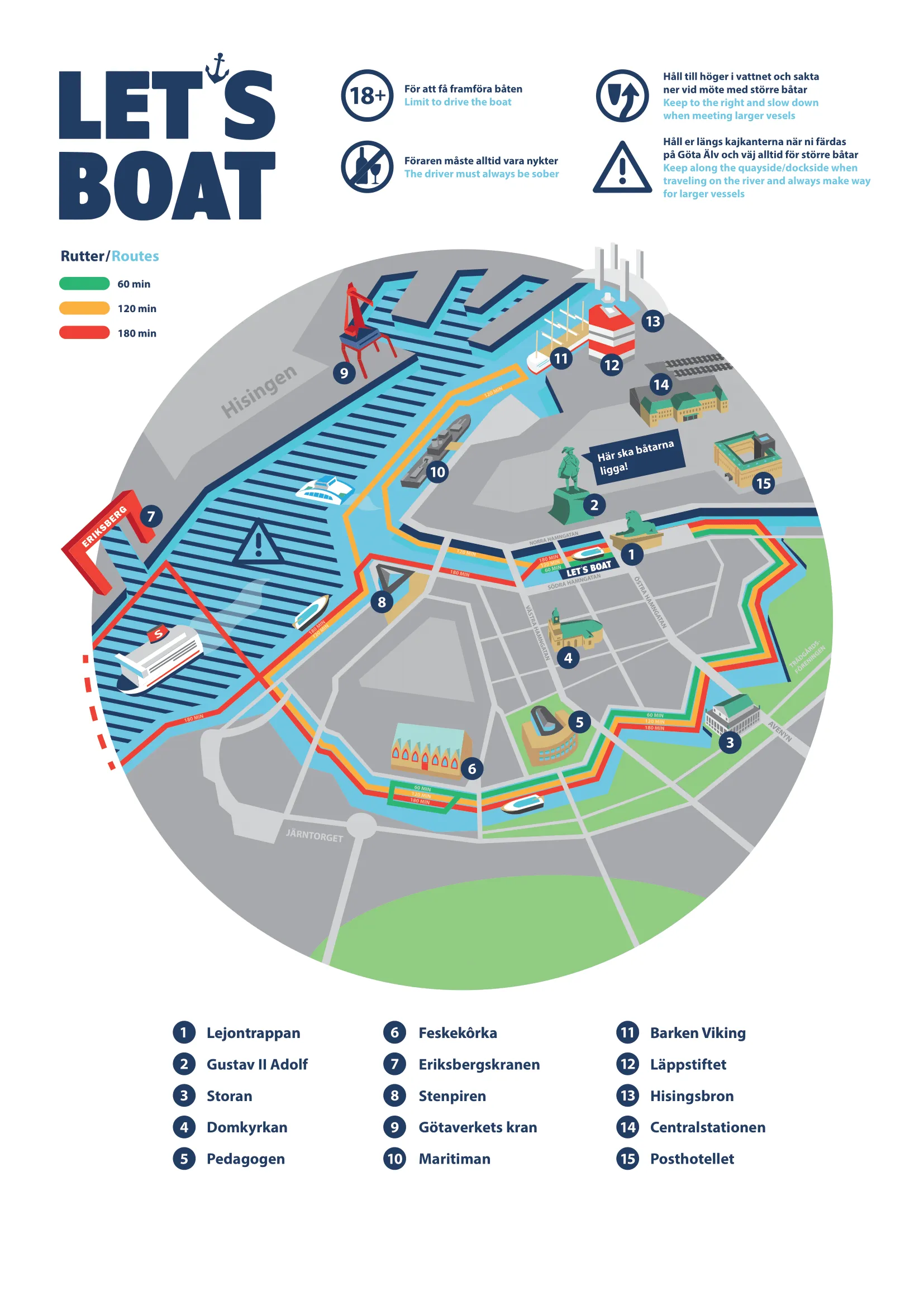 Let's Boat Göteborg karta
